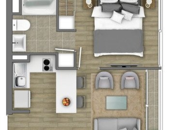 Departamento en venta en Constantino 151, Estación Central - 1 dormitorio, 1 baño