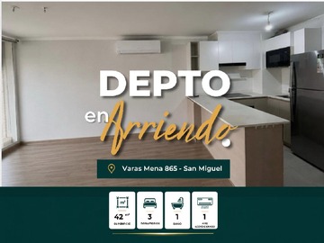 Departamento en arriendo mensual en Varas Mena 865, San Miguel - 1 dormitorio, 1 baño