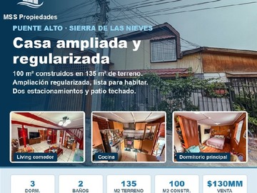 Casa en venta en metro Elisa correa, Puente Alto - 3 dormitorios, 2 baños