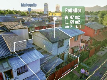 Casa en venta en Pasaje Cerro Mariposa, Peñaflor, Región Metropolitana de Santiago 9750000, Chile, Peñaflor - 2 dormitorios, 1 baño