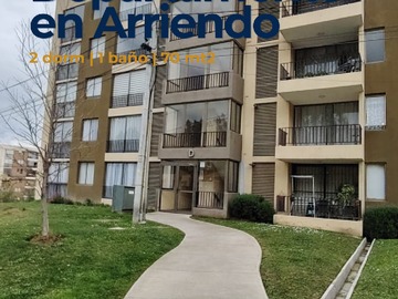 Departamento en arriendo mensual en Acogedor Departamento en Condominio con Gastos Comunes Incluidos - 2 dormitorios, 1 baño