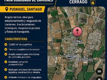 Terreno Industrial en arriendo mensual en Sitio para camiones (177874), Pudahuel