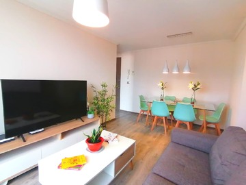 Departamento en arriendo mensual en Departamento Amoblado 3D2B Navío San Martin - Valparaíso - 3 dormitorios, 2 baños
