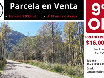 Terreno en venta en Venta de Parcela en Puerto Piedra - Aysén (172845), Aysén