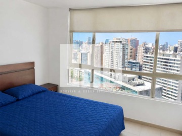 Departamento en arriendo mensual en Studio amoblado con espectacular vista! (175665), Santiago - 1 dormitorio, 1 baño