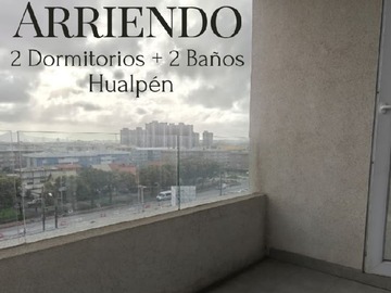 Departamento en arriendo mensual en Departamento 2 dormitorios hualpén con estacionamiento, Hualpén - 2 dormitorios, 2 baños