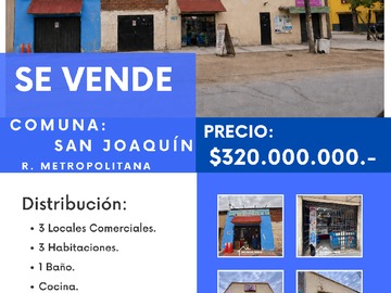 Casa en venta en Dávila Larraín, San Joaquín - 4 dormitorios, 1 baño