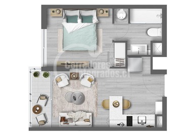 Departamento en venta en Aviador Acevedo / Metro Conchalí, Conchalí - 1 dormitorio, 1 baño