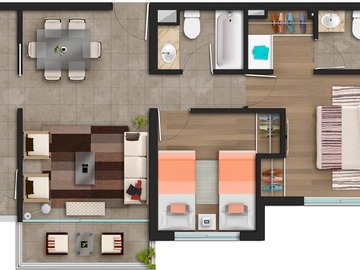 Departamento en arriendo mensual en Félix García 330, Antofagasta - 2 dormitorios, 2 baños