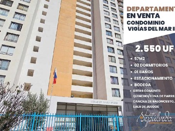 Departamento en venta en Depto con vista al mar en piso 17 (151211), Iquique - 2 dormitorios, 1 baño