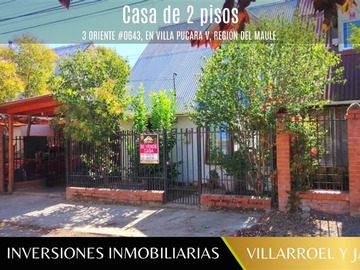Casa en venta en Villa pucara V, Talca - 3 dormitorios, 2 baños
