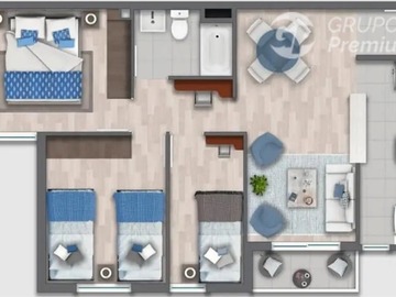Departamento en arriendo mensual en Esperanza 451, Chiguayante - 3 dormitorios, 1 baño