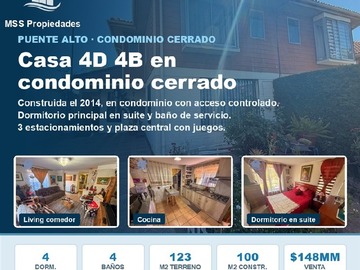 Venta / Casa / Puente Alto