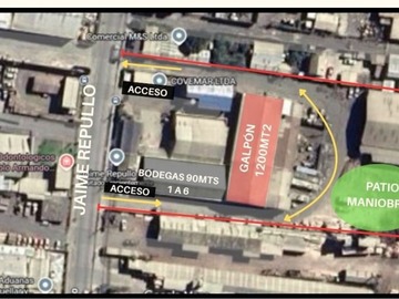 Terreno Industrial en arriendo mensual en Galpon industrial con oficinas, Talcahuano