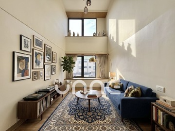 Departamento en arriendo mensual en Doble altura, terraza de 30m2, sala de estar, cocina abierta, Las Condes - 4 dormitorios, 4 baños