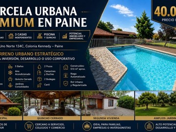 Parcela en venta en Colonia kennedy, Paine - 8 dormitorios, 4 baños