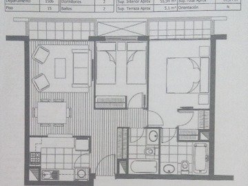 Departamento en venta en Miguel Claro 2555, Ñuñoa - 2 dormitorios, 2 baños