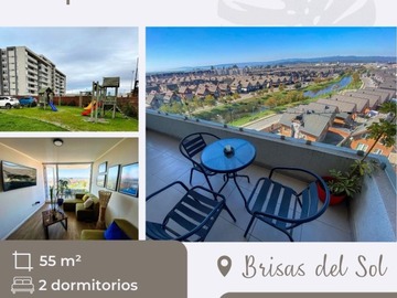 Departamento en venta en Departamento mariposa 2 dormitorios, brisas del sol, Talcahuano - 2 dormitorios, 2 baños