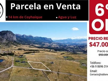 Terreno en venta en Parcela con agua y luz km 14 Coyhaique Alto (169957), Coyhaique