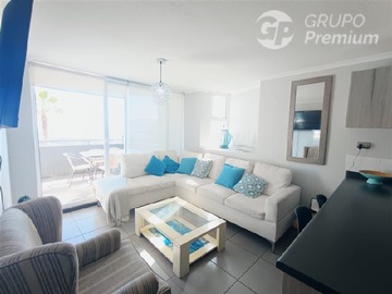 Departamento en venta en Departamento de oportunidad con estacionamiento, en la herradura con vista panoramica, gran terraza amoblado, Coquimbo - 3 dormitorios, 2 baños