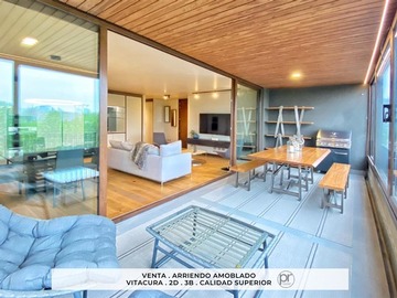 Departamento en arriendo mensual en Jardín del Este, Alonso de Córdova, Parque Bicentenario, Vitacura - 2 dormitorios, 3 baños