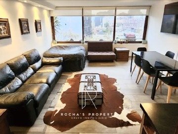 Departamento en arriendo mensual en Exclusivo y lujoso departamento con jacuzzi ggcc incl, Providencia - 2 dormitorios, 2 baños