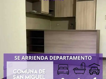 Departamento en arriendo mensual en Excelente oportunidad en San Miguel (175340), San Miguel - 2 dormitorios, 1 baño