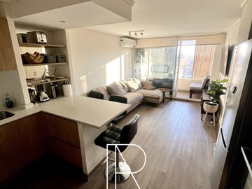 Departamento en arriendo mensual en Departamento moderno amoblado con todo incluido gc+cuentas, Ñuñoa - 2 dormitorios, 2 baños