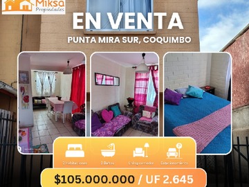Casa en venta en Armando Araya moran, villa los clarines, Coquimbo - 2 dormitorios, 2 baños