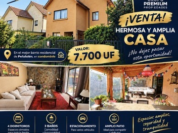Casa en venta en Te mereces lo mejor para comenzar tu vida, invierta en esta super oferta, Peñalolén - 5 dormitorios, 3 baños