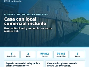 Casa en arriendo mensual en Casa Mar Baltico 1, Puente Alto - 3 dormitorios, 2 baños