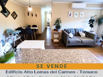 Departamento en venta en Luis durand/los creadores/elysium, Temuco - 3 dormitorios, 1 baño