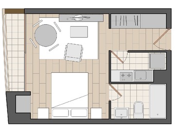 Departamento en venta en Merced 356, Santiago - 1 dormitorio, 1 baño