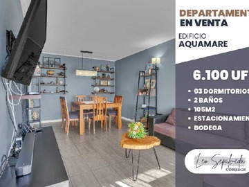 Departamento en venta en Hermoso Departamento 3D/2B/Est Aquamare (104191), Iquique - 3 dormitorios, 2 baños