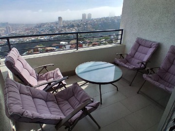Departamento en arriendo mensual en cerro las delicias, Valparaíso - 3 dormitorios, 2 baños