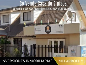 Casa en venta en 35 Oriente 10 sur #294 VIlla doña Consuelo, Talca Región del Maule., Talca - 4 dormitorios, 2 baños