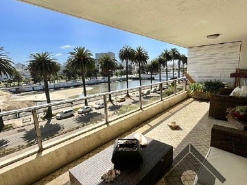 Departamento en arriendo mensual en Av marina, Viña del Mar - 4 dormitorios, 3 baños