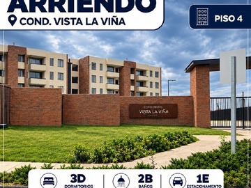 Departamento en arriendo mensual en Condominio vista la viña, Talca - 3 dormitorios, 2 baños