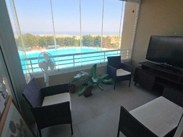 Departamento en arriendo mensual en Depto amoblado Condominio Lagunamar Las Cruces (174783), El Tabo - 3 dormitorios, 2 baños