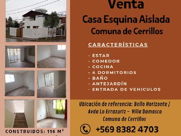 Venta / Casa / Cerrillos