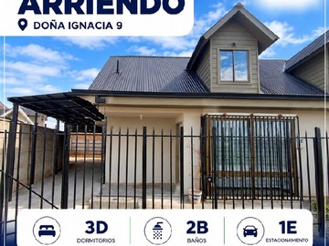 Casa en arriendo mensual en doña ignacia 9, Talca - 3 dormitorios, 2 baños