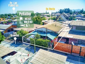 Casa en venta en Las Violetas 412, Peñaflor, Región Metropolitana de Santiago 9750000, Chile, Peñaflor - 3 dormitorios, 1 baño