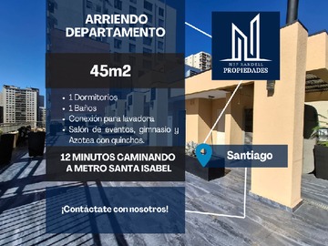 Departamento en arriendo mensual en Manuel Antonio Tocornal 359, Santiago - 1 dormitorio, 1 baño