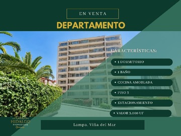 Departamento en venta en Vende hidalgo propiedades, Viña del Mar - 1 dormitorio, 1 baño