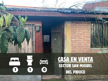 Casa en venta en San miguel piduco, Talca - 1 dormitorio, 1 baño