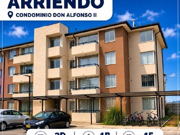Departamento en arriendo mensual en don alfonso 2, Talca - 2 dormitorios, 1 baño