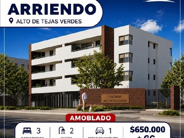 Departamento en arriendo mensual en alto de tejas verdes, Talca - 3 dormitorios, 2 baños
