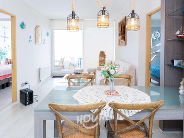 Departamento en arriendo mensual en Las Perlas Norte, Viña del Mar - 2 dormitorios, 2 baños