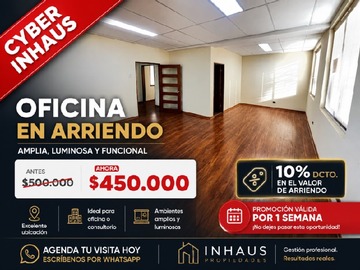 Oficina en arriendo mensual en Oferta cyber !!!!/ palacio de la moneda, Santiago - 2 baños