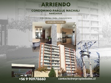 Departamento en arriendo mensual en Av. San joaquín, Rancagua - 2 dormitorios, 1 baño
